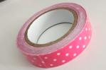 Taśma samoprz. mat. 4mb -Wzór: Kropki pink TL-FABRIC123 Taśma samoprz. mat. 4mb -Wzór: Kropki pink TL-FABRIC123